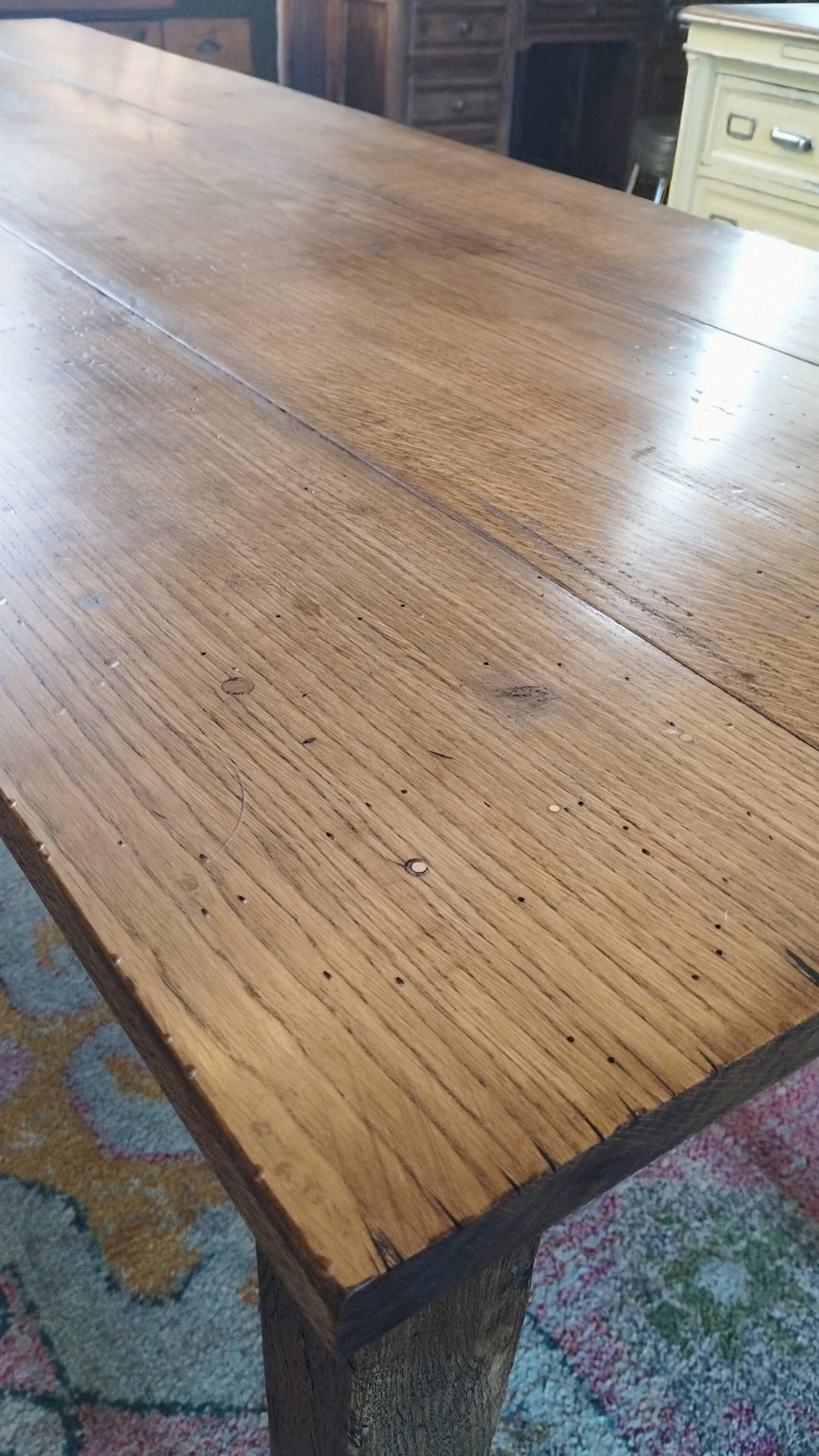 Farm table in sold oak