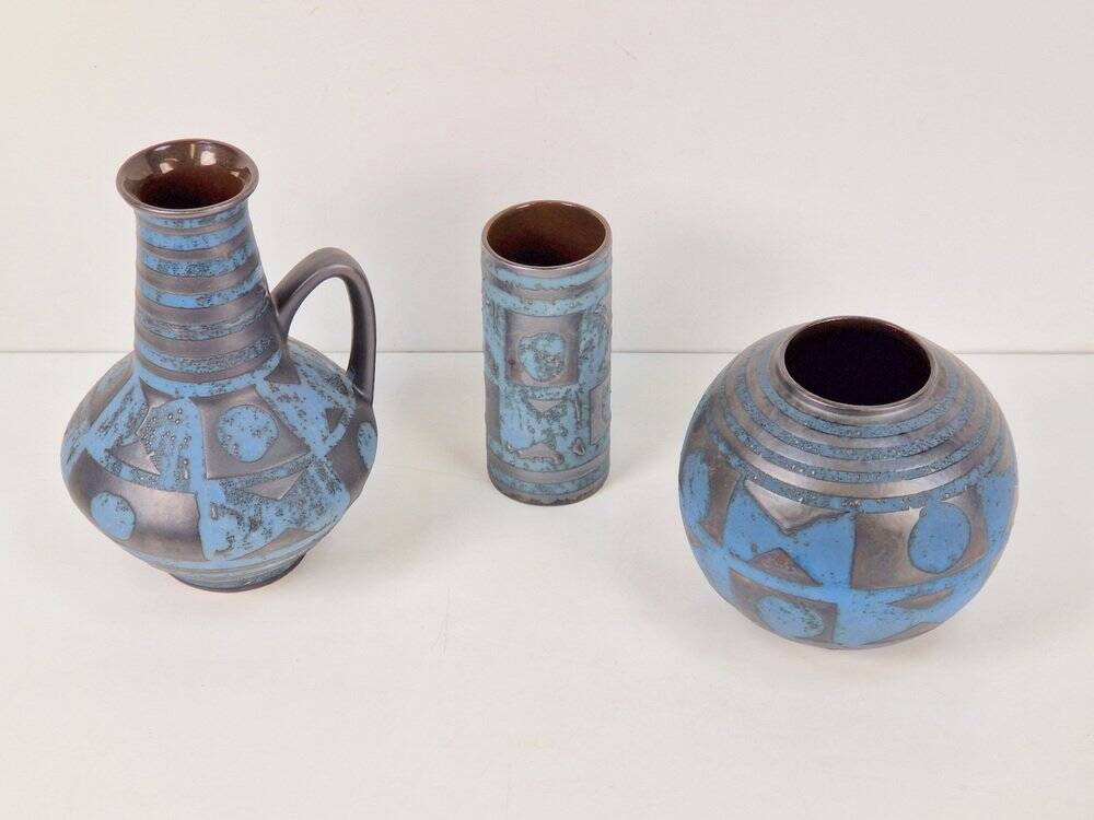 Fat Lava Ankara Vases by Carstens Tönnieshof, 1960s, Set of 3