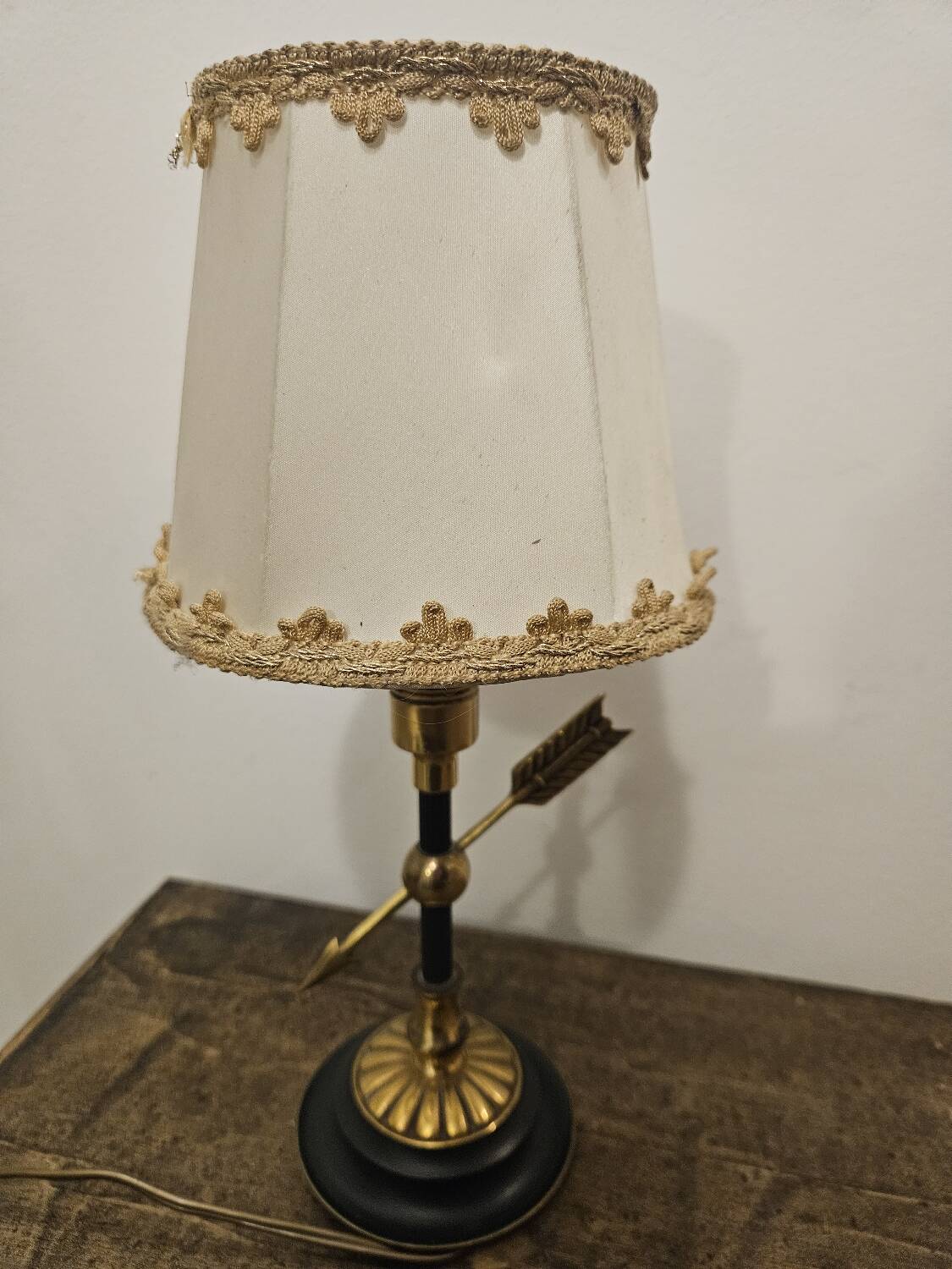 Suggested title: Vintage table lamp "Cupid's Arrow" 50s