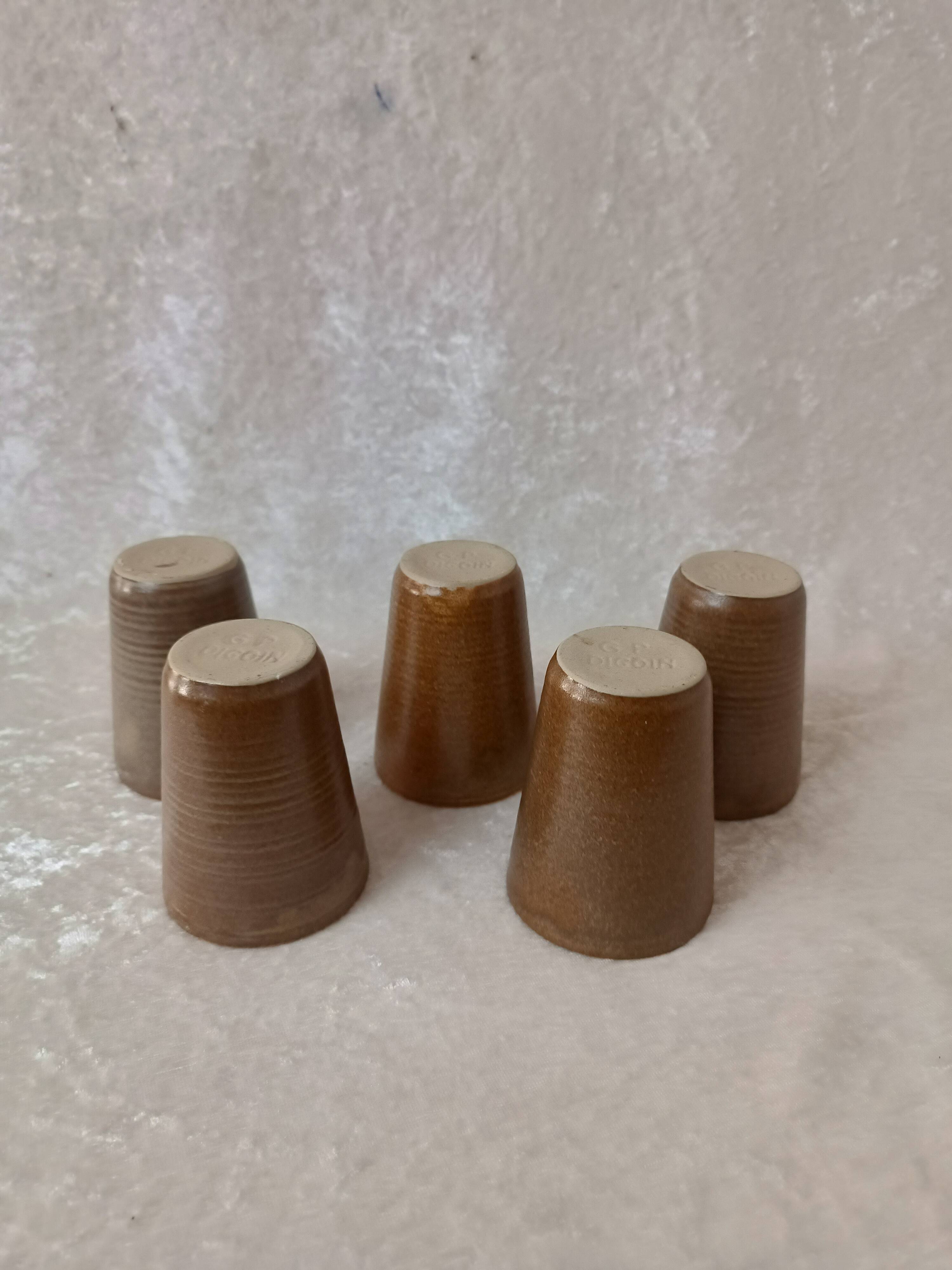 Digoin stoneware cups*5