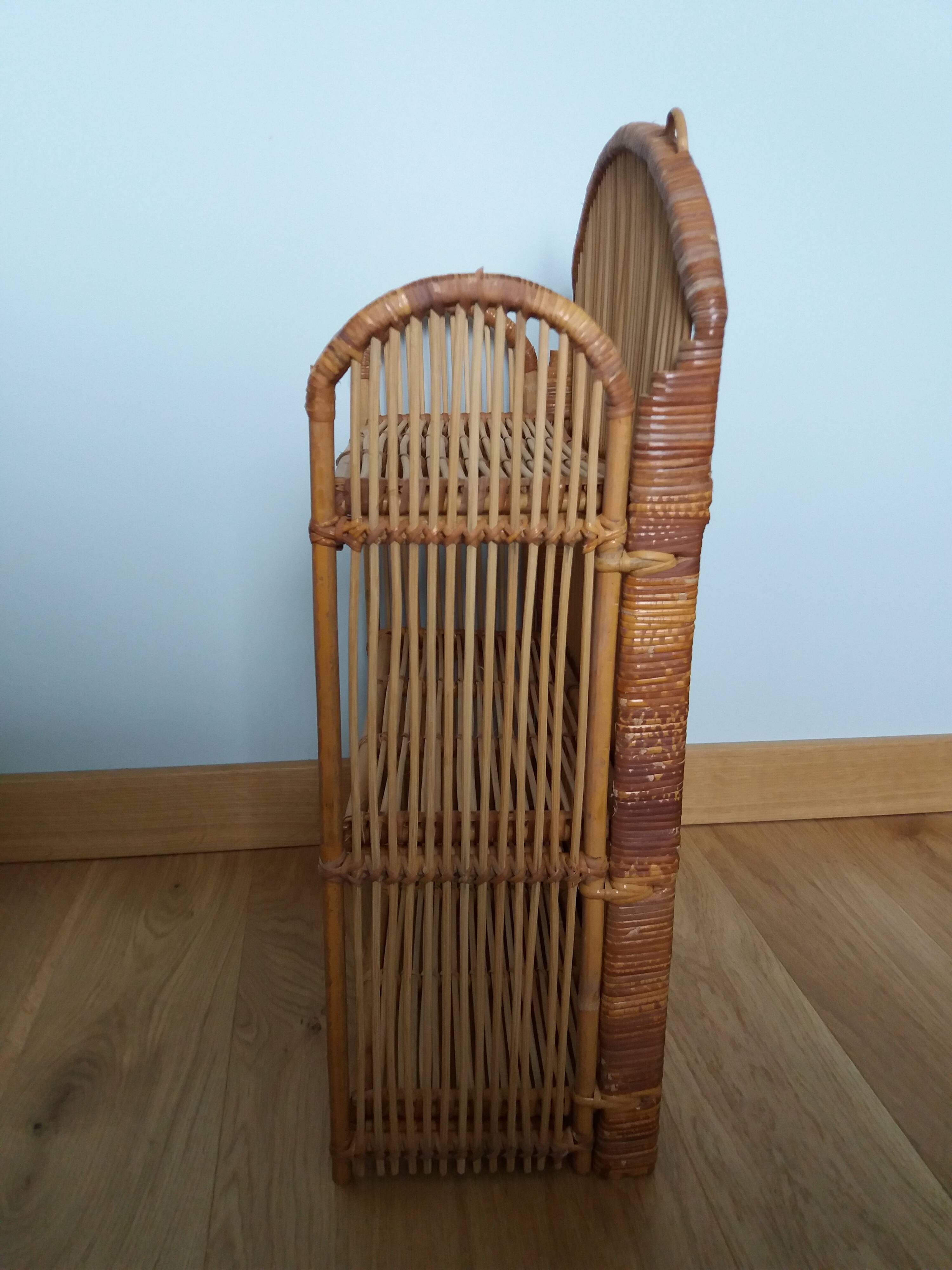Étagère murale en rotin osier