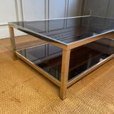 Belgo Chrome gold coffee table at 23K gold, 1970