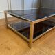 Belgo Chrome gold coffee table at 23K gold, 1970