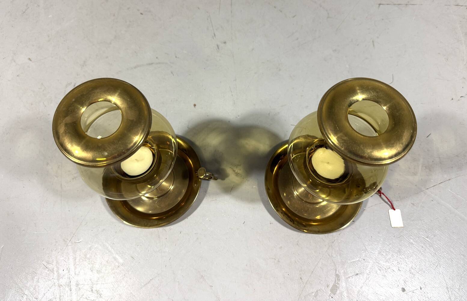 Peter Jensen Copenhagen brass candle holders Denmark 1960’s