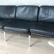 Ensemble  de salon cuir noir Knoll 3 + 2 + 1 pl.