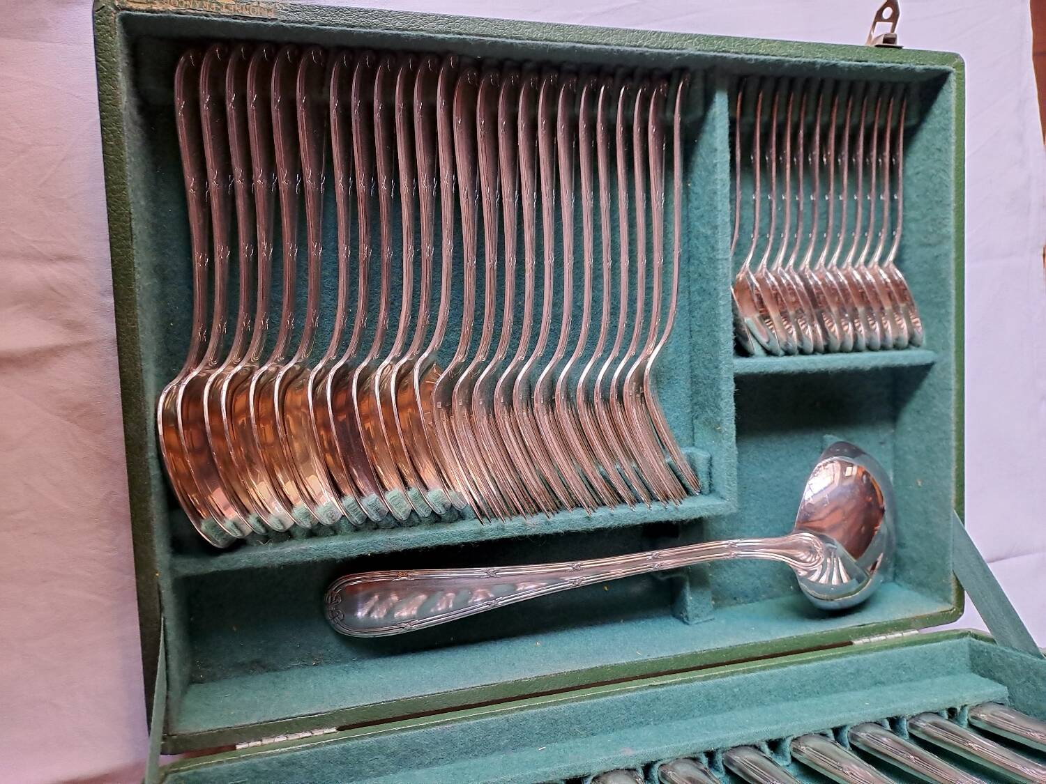 Silver-plated metal cutlery set by François Frionnet goldsmith