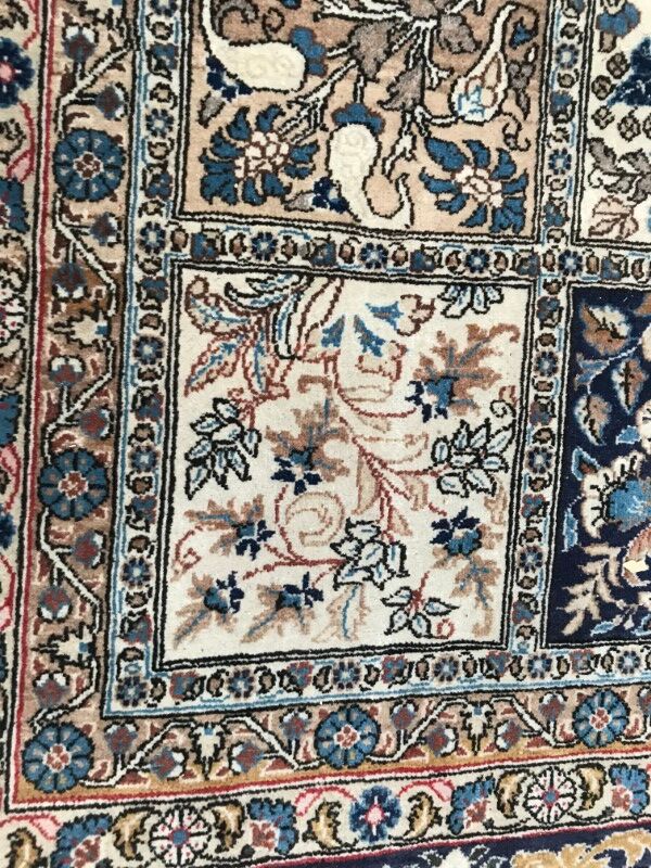 Old Persian Ghoum handmade carpet 207 X 303 cm