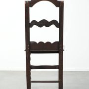 French antique Lorraine chair made of oak from the 18th century