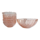 Set of 6 bowls and a salad bowl in Arcoroc Rosaline Vintage glass