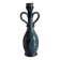 Decorative deep blue glazed ceramic vase with twin handles.