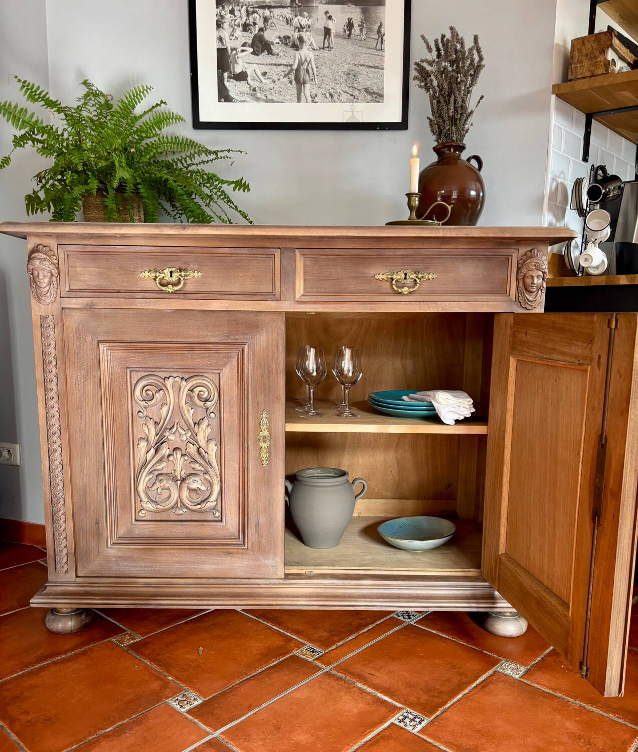 Buffet ancien suisse en chêne