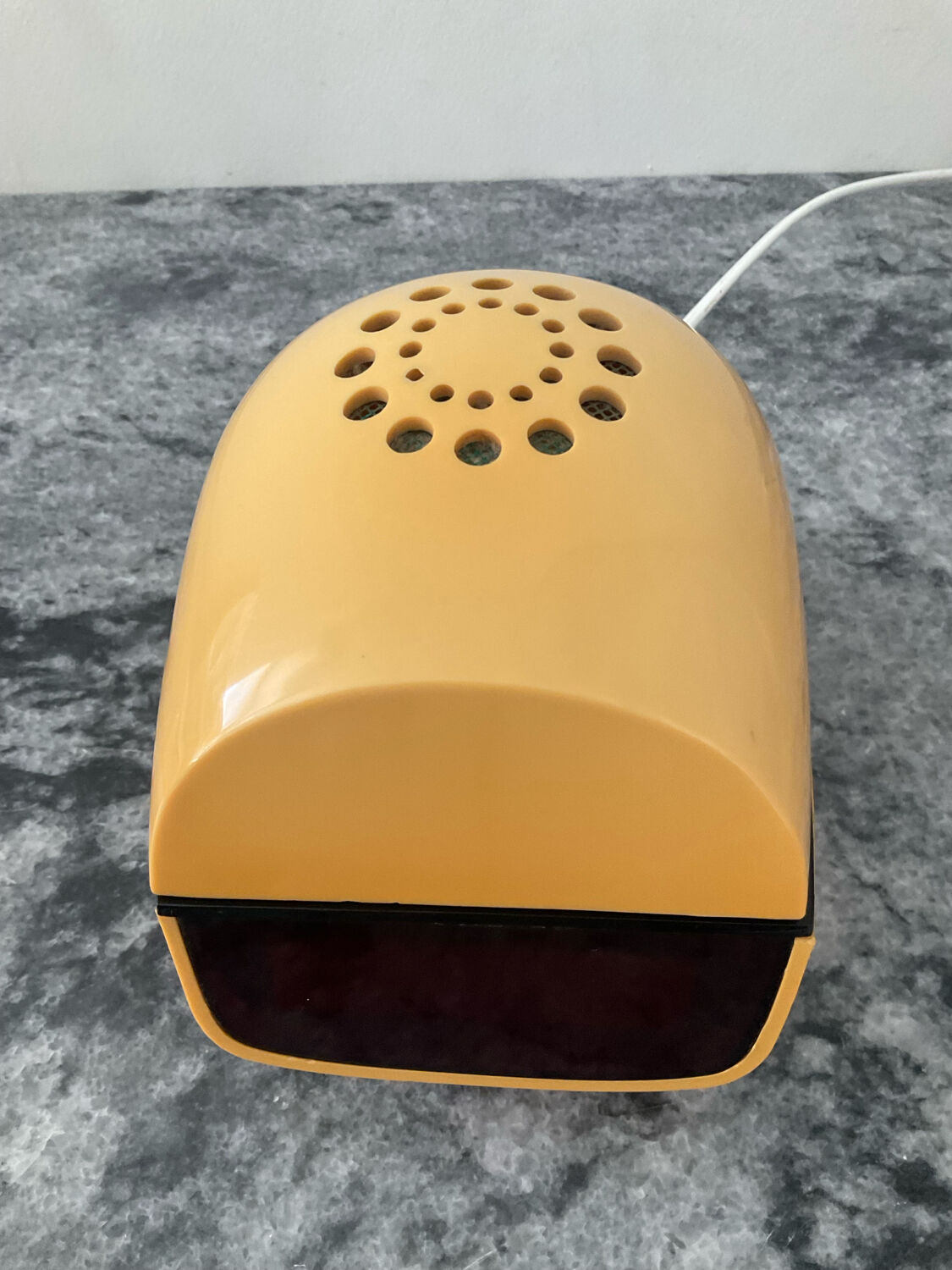 Timco articulated desk lamp with alarm clock from the 1970s.