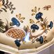 Decorative plate earthenware of Salins France decoration of Aligne
