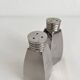 Vintage chrome metal salt and pepper shakers