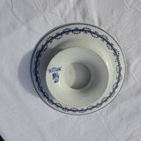 Plat sur piédouche en porcelaine opaque  de Gien modèle Austerlitz Terre de fer diam 23 cm