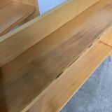 Lot of two Sornay beech shelves