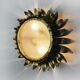 Wall lamp sun by ferro arte, metal and gold leaf, spain, 1960