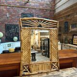 Miroir en rotin