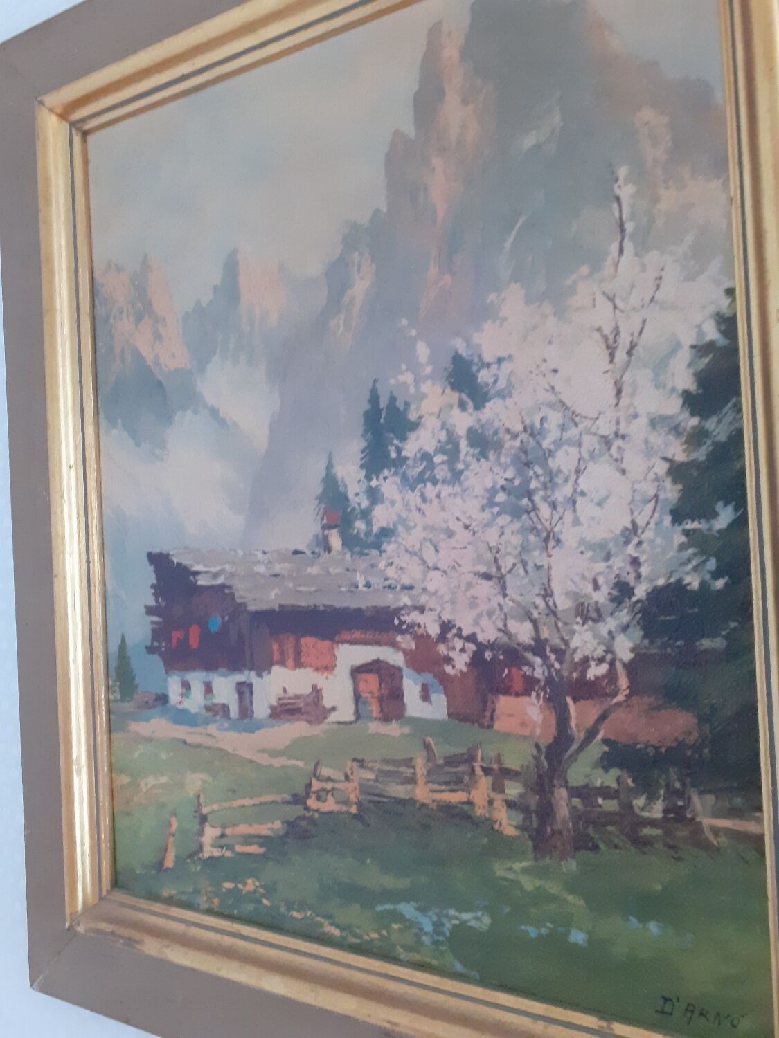 Tableau paysage de montagne