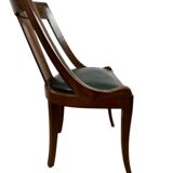 mahogany veneer gondola chair