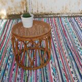 Stool vintage rattan