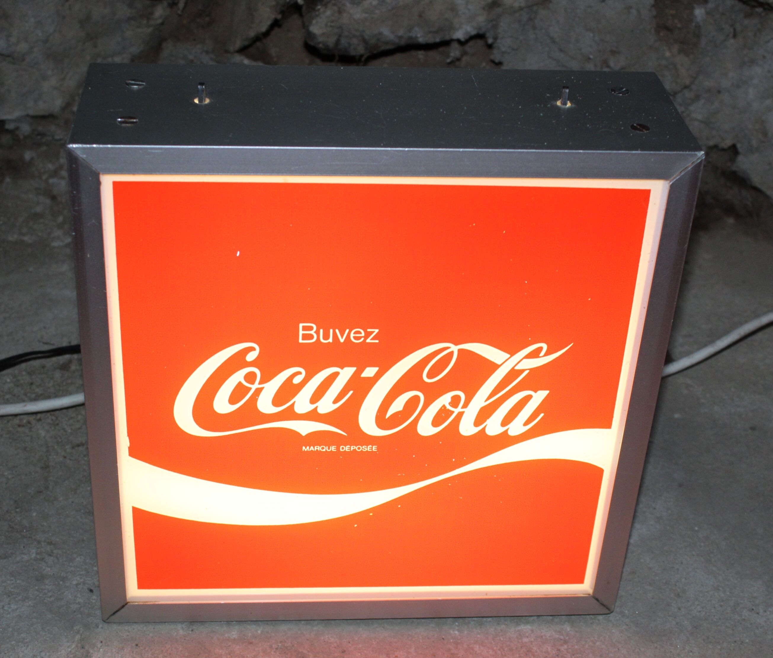 Illuminated Coca Cola bar sign