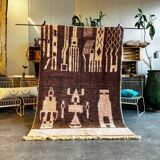 Moroccan Berber rug, Bohemian Boujad in wool.