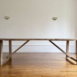 Farm table in solid old oak - Millau 300 by 100 cm