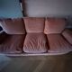 Vintage terrcota velvet 3-seater sofa from the 60s/70s