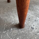 Vintage Oak Coffee Table with Dark Slate Top — Warm Oak Frame and Charcoal Slate Surface