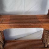 3-tier wood and rope boat shelf