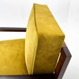Pair of art deco beech wood armchairs, 1930's, newly upholstered