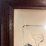 Original drawing on cardboard by Lucien Metivet