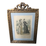 Engraving from 1889 in old frame