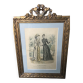 Gravure de 1889 dans cadre ancien