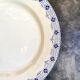 Round dish Hte Boulenger in white and blue iron earth, service "Lavoisier"