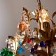 Vintage brass and Murano glass chandelier