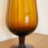 Large amber vase from the 1960s.