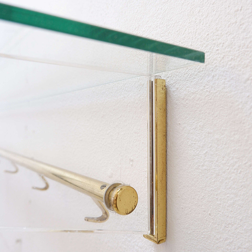Minimalist wall coat rack, 1960s