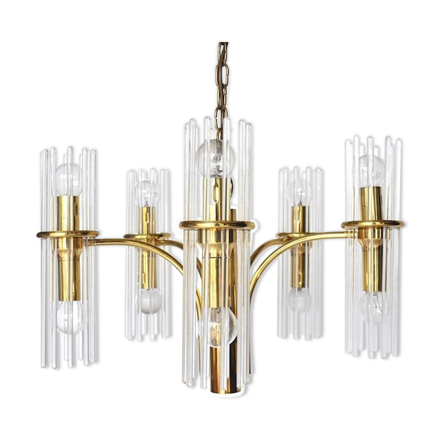 Brass chandelier 1970
