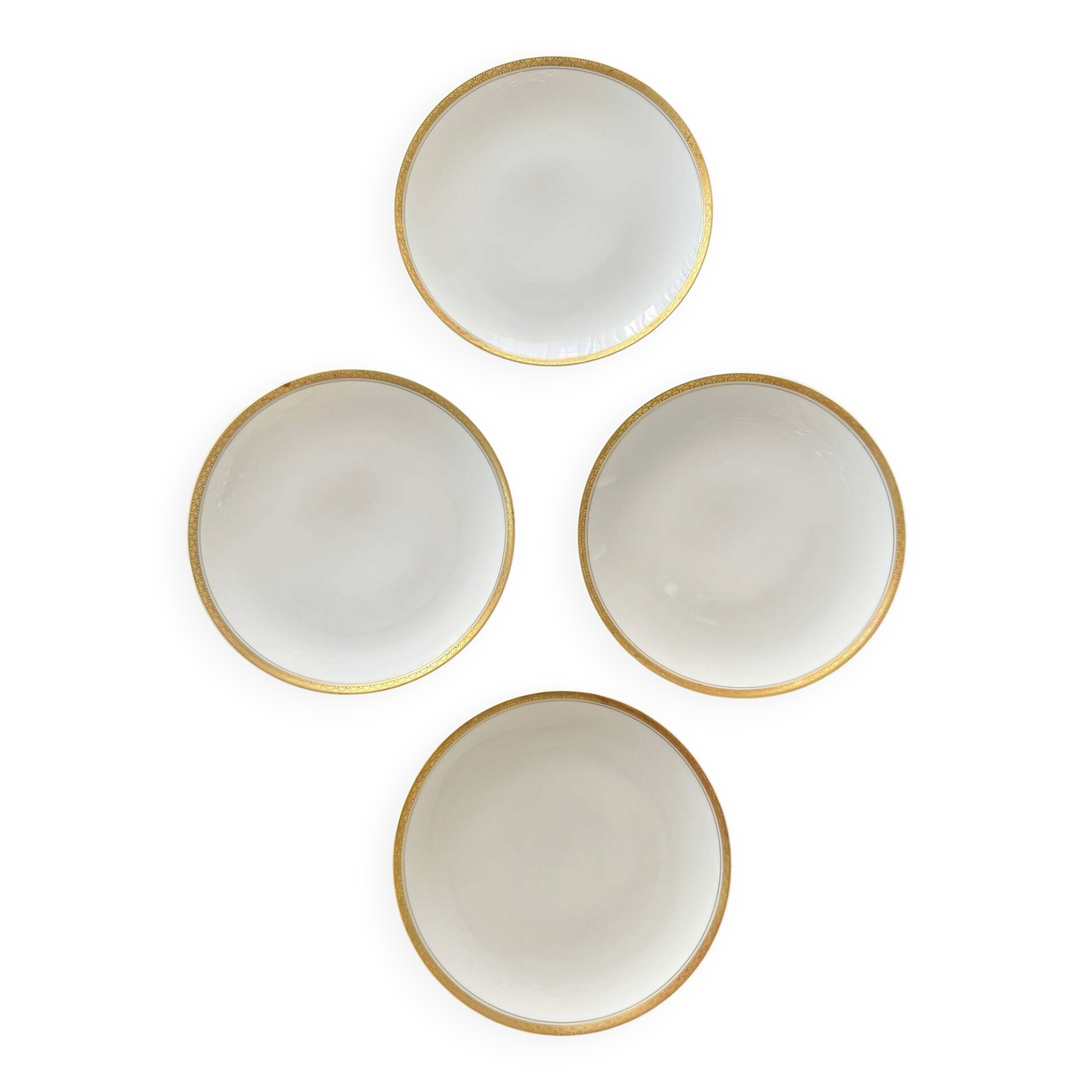 Set of 4 Krautheim for Richard Ginori Porcelain Dessert Plates