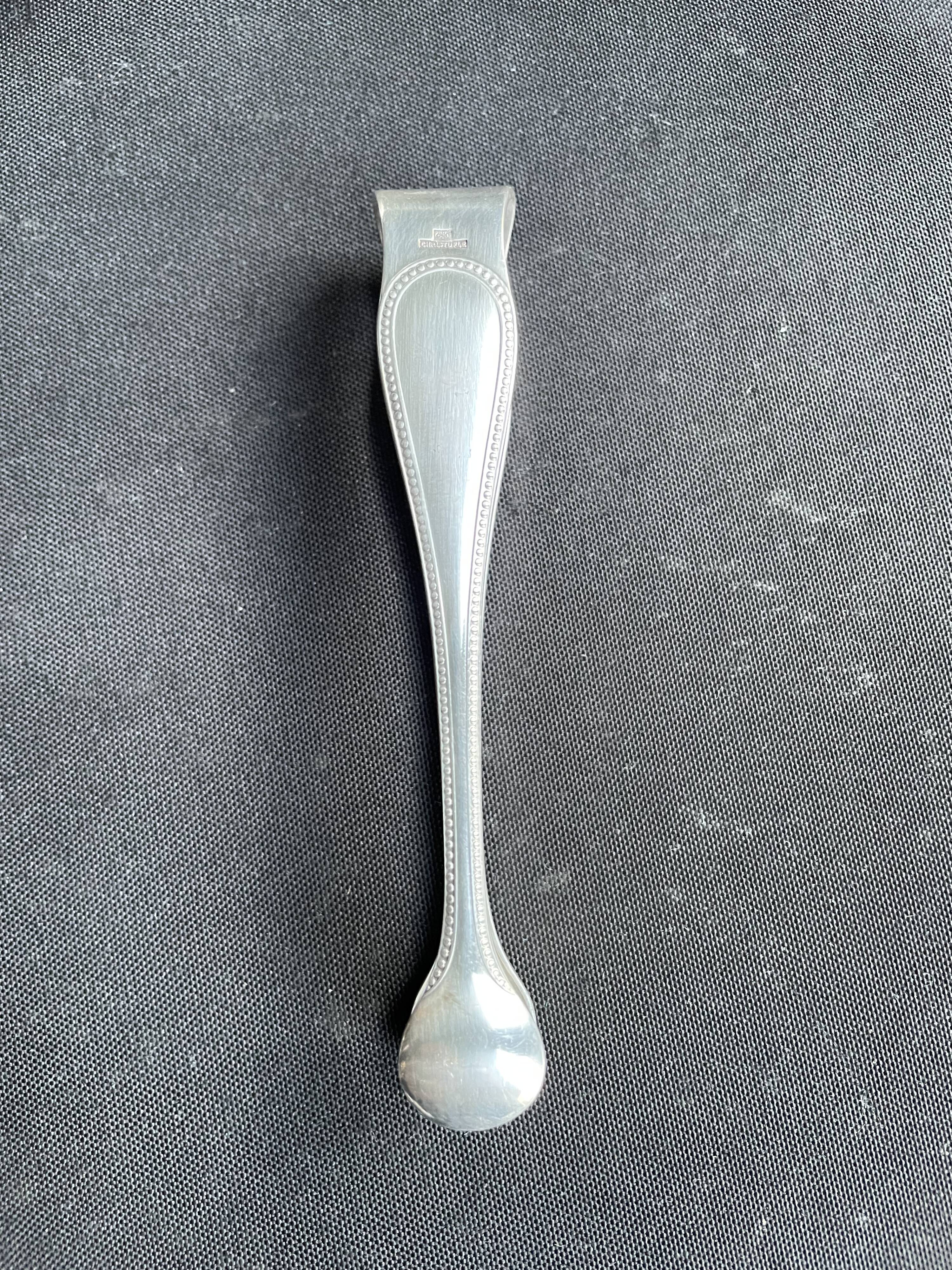 3183 – Christofle 20th century sugar bowl and tongs, this sugar bowl and tongs from the Maison