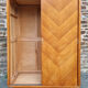 Wardrobe, wood, sliding doors, vintage, 50s / 60s