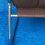 VELVET BROWN CHROME ARMCHAIR 1970 IKEA VINTAGE