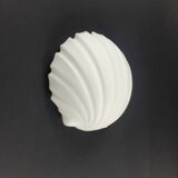 Shell-Shaped Opaline Glass Wall Light from Limburg, Germany, 1970s
