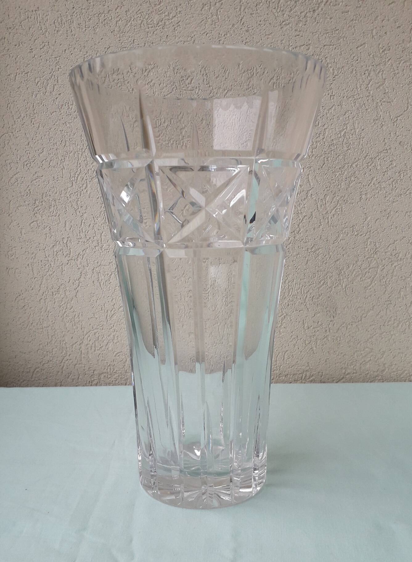 Cut crystal vase