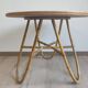 Table basse circulaire en rotin, années 60