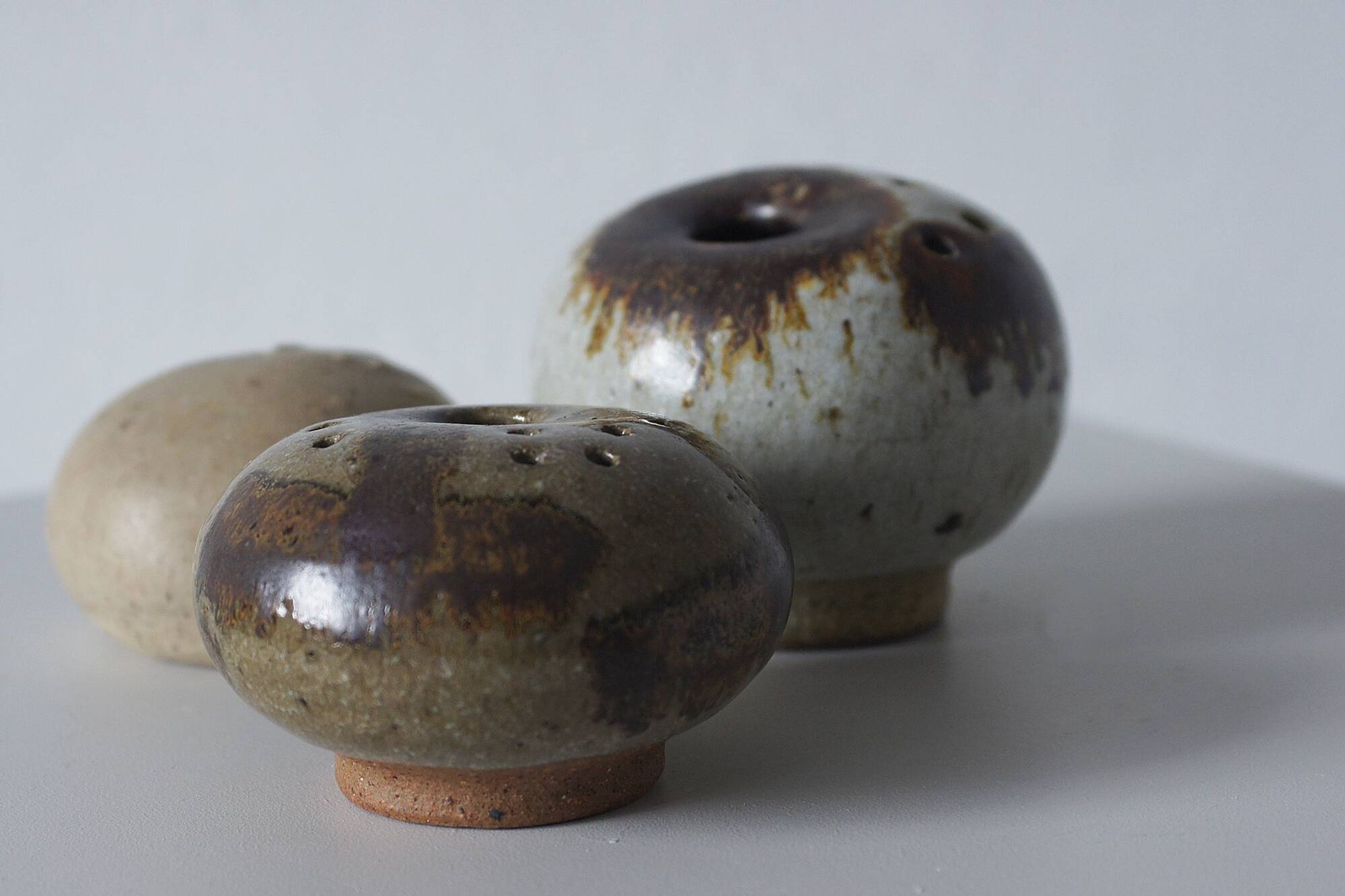 Mushroom Studio Ceramics Vases by Erik Græser, Denmark, 1960s Set of 3