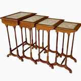 Mahogany and mother-of-pearl nesting table