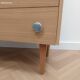Vintage chest of drawers with silver handles